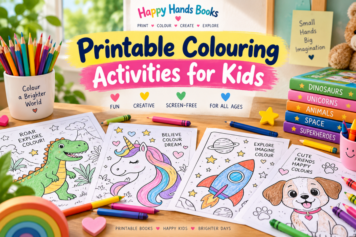 Printable colouring activities for kids at home